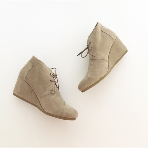 Toms Shoes - TOMS Desert Wedge Tan Taupe Bootie (12)
